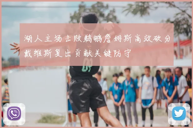 湖人主场击败鹈鹕詹姆斯高效砍分戴维斯复出贡献关键防守